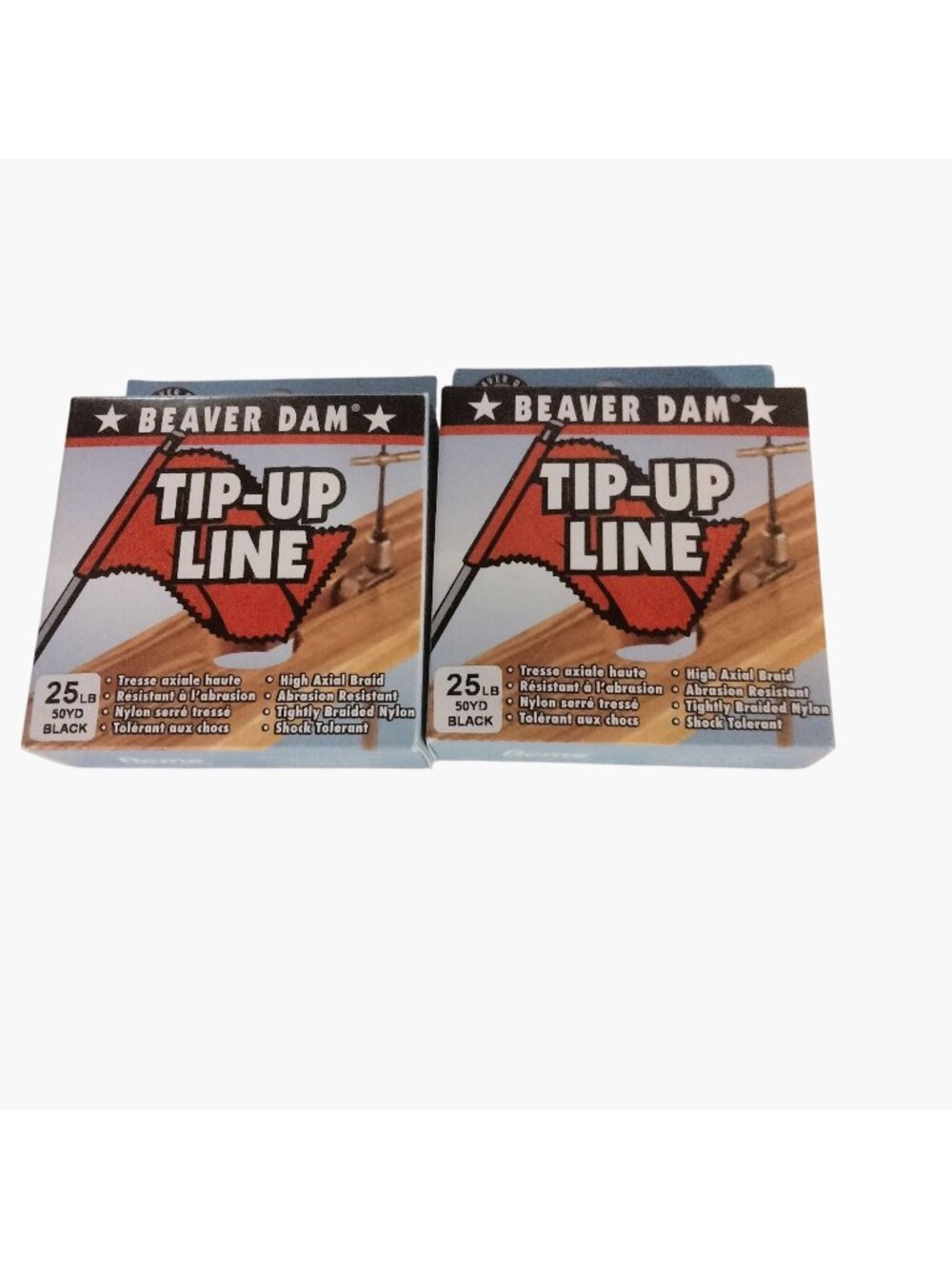 Beaver Dam Tip Up Line 25LB 50YD Braided Nylon Black Ice Fishing Line Spool Lot